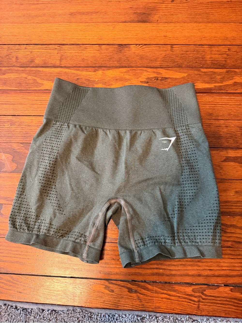 Gymshark Olive Green Seamless High-Waist Bike Shorts